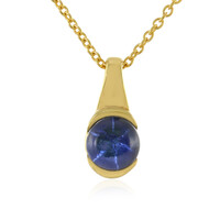 Blue Star Sapphire Silver Necklace
