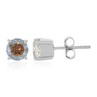 Rainbow Topaz Silver Earrings