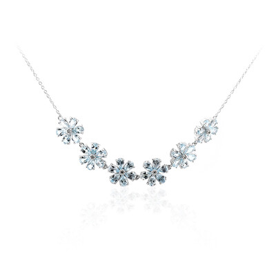 Sky Blue Topaz Silver Necklace