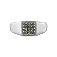 I3 Green Diamond Silver Ring