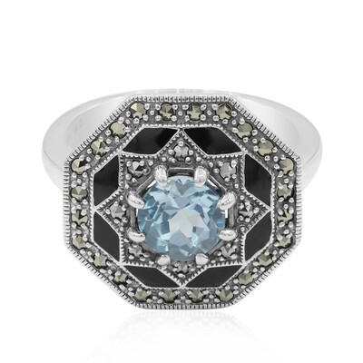 Sky Blue Topaz Silver Ring
