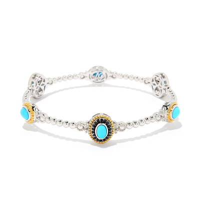 Sleeping Beauty Turquoise Silver Bangle (Dallas Prince Designs)