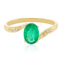 9K Zambian Emerald Gold Ring