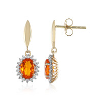 9K Cherry Opal Gold Earrings