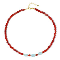 Red Onyx Silver Necklace