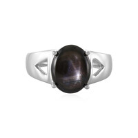 Black Star Sapphire Silver Ring