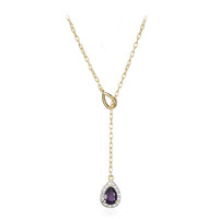 Zambian Amethyst Brass Necklace (Juwelo Style)