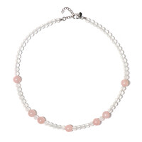 Rose Quartz Silver Necklace