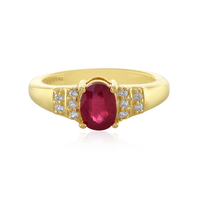 Bemainty Ruby Silver Ring