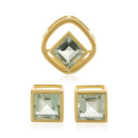 Green Amethyst Silver Pendant