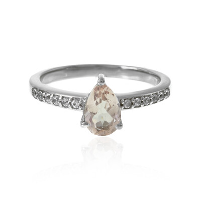 Morganite Silver Ring