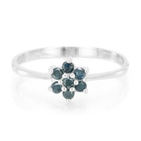 Fancy Diamond Silver Ring
