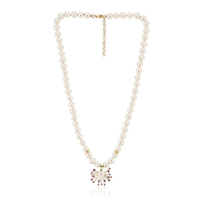 9K White Freshwater Pearl Gold Necklace (Michelle Albala)