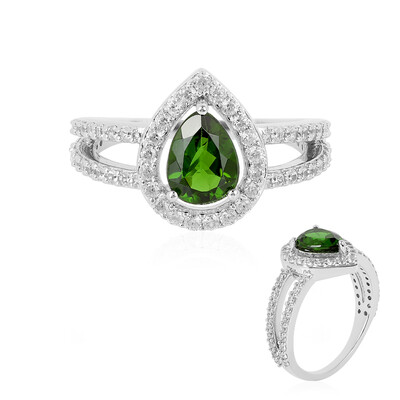 Russian Diopside Silver Ring