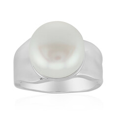 White Freshwater Pearl Silver Ring