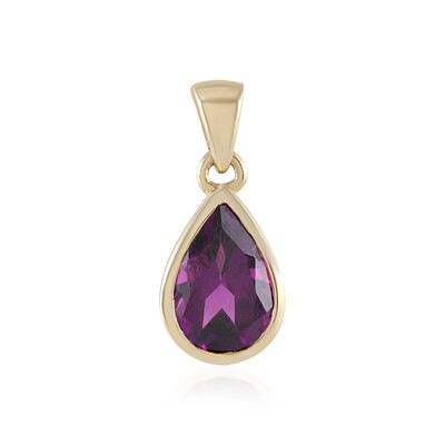 9K Magenta Garnet Gold Pendant