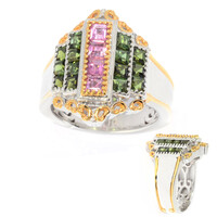 Pink Tourmaline Silver Ring (Gems en Vogue)