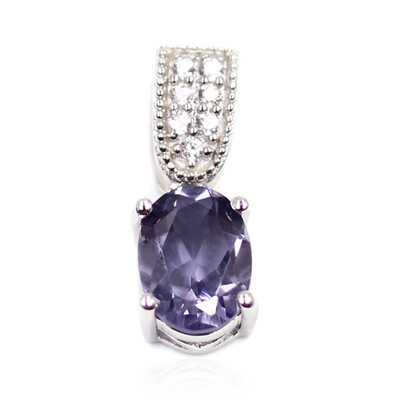 Blueberry Quartz Silver Pendant