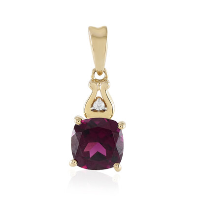 9K Magenta Garnet Gold Pendant