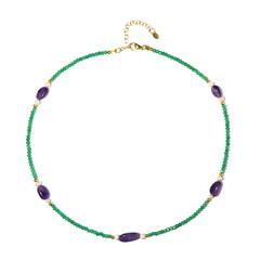Green Onyx Silver Necklace
