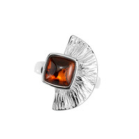 Baltic Amber Silver Ring