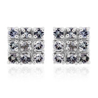 Unheated Tanzanite Silver Earrings