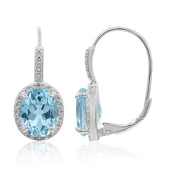 Sky Blue Topaz Silver Earrings