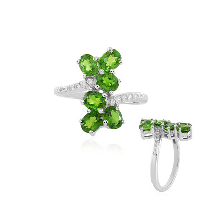 Russian Diopside Silver Ring