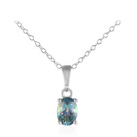 Bluegreen Mystic Topaz Silver Necklace