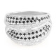 Black Spinel Silver Ring