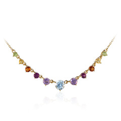Sky Blue Topaz Silver Necklace