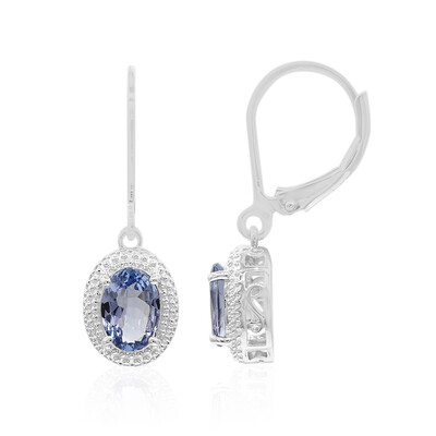 Unheated Tanzanite Silver Earrings