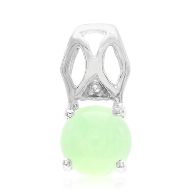 Imperial Chrysoprase Silver Pendant