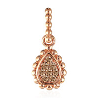 9K SI1 Argyle Rose De France Diamond Gold Pendant