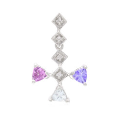 Unheated Tanzanite Silver Pendant