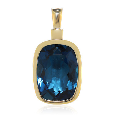 9K London Blue Topaz Gold Pendant (Tenner Diniz)