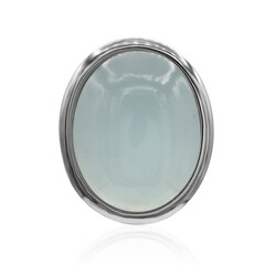 Blue Chalcedony Silver Pendant
