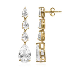 White Topaz Silver Earrings
