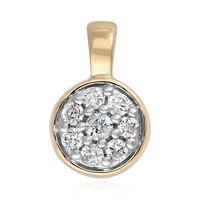 14K PK (I) Diamond Gold Pendant