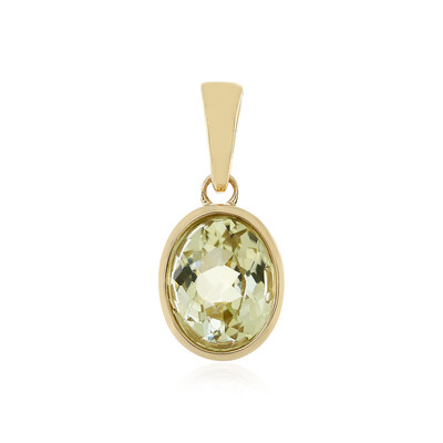 9K Canary Kunzite Gold Pendant