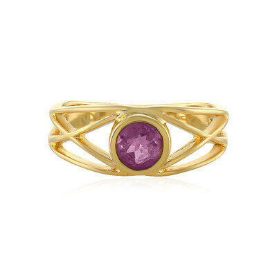 Purple Fluorite Silver Ring