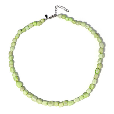Lemon Chrysoprase Silver Necklace