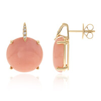 14K Pink Opal Gold Earrings (CIRARI)