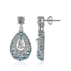 White Topaz Silver Earrings