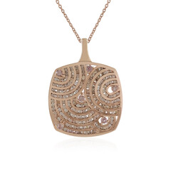 Champagne Zircon Silver Necklace (KM by Juwelo)