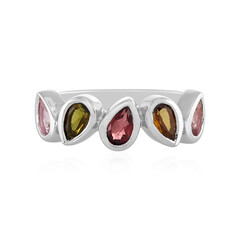 Fancy Tourmaline Silver Ring