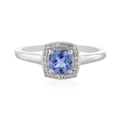 Unheated Tanzanite Silver Ring