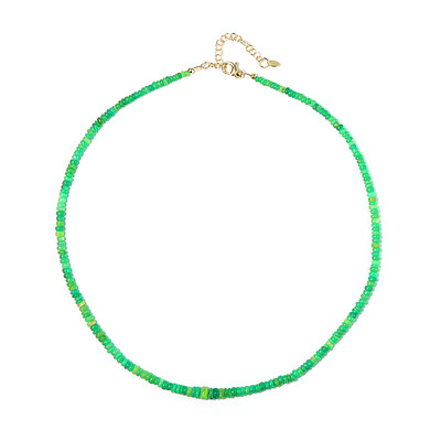 Green Ethopian Opal Silver Necklace