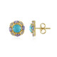 Sleeping Beauty Turquoise Silver Earrings