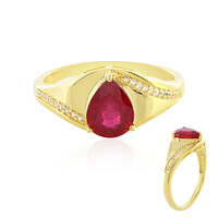 Bemainty Ruby Silver Ring